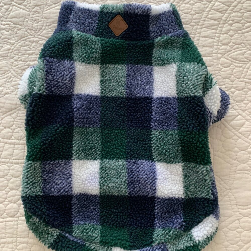 The Worthy Dog Plaid Pullover Fleece | Size LARGE